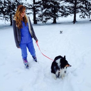 Maggie on a walk