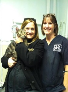 Stewart after his check up - pictured with Janet, CVT